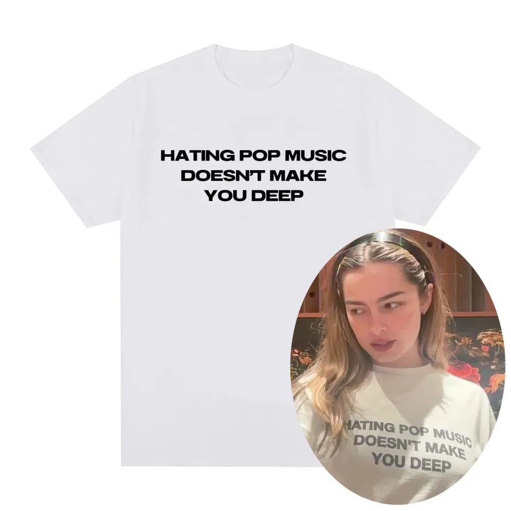 Charli Xcx Hating Musica pop non ti faccio profondo Stesso stile T Shirt Uomo Donna Moda Harajuku T-shirt in cotone T-shirt casual