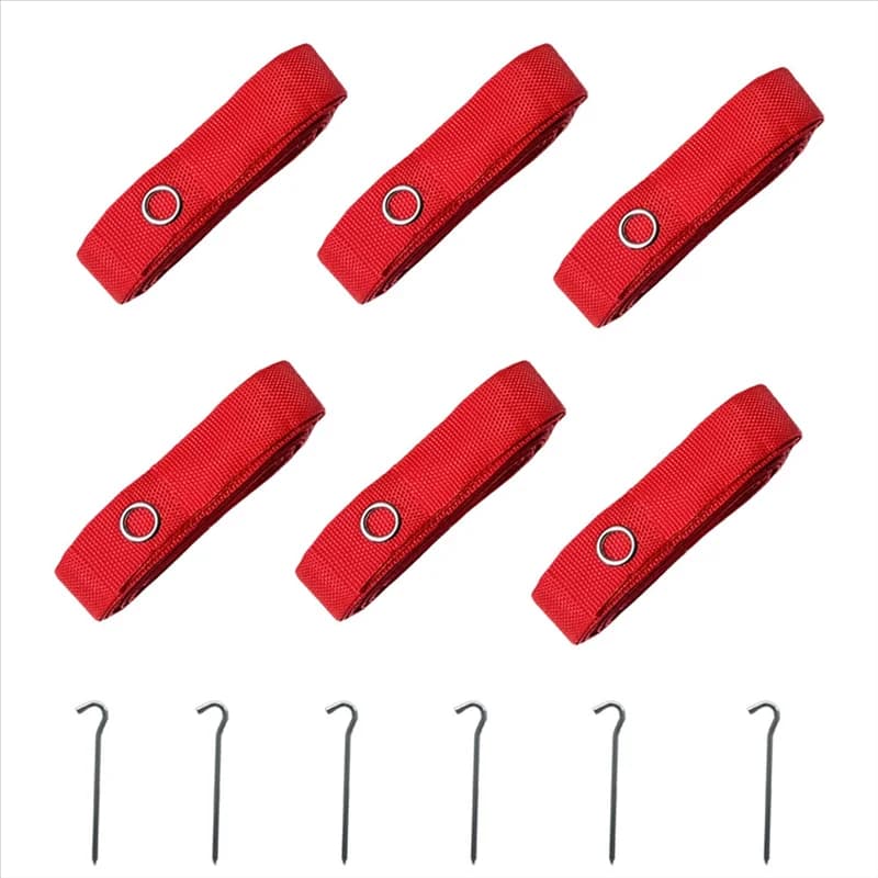 6Pcs Beach Volleyball Lines Equipment Portable Red Lines Marking Court Marker For Sand Training Beach Outdoor Sports