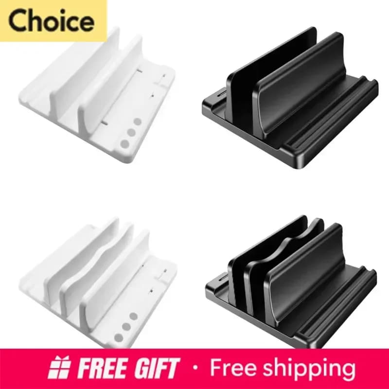 2028 Adjustable Desktop Laptop Stand Vertical Scalable Design Office Desk Computer Storage Support Rack New