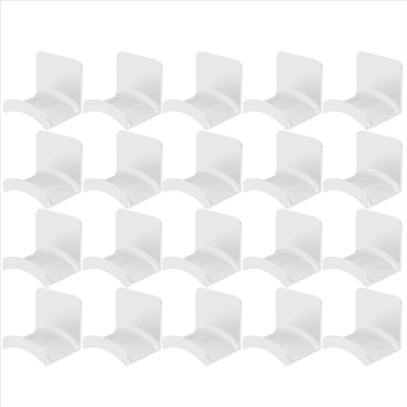 ABSQ-20PCS Supporto adesivo universale per cuffie Supporto da parete per scrivania Supporto per PC Supporto per gancio per cuffie Installazione semplice senza danni
