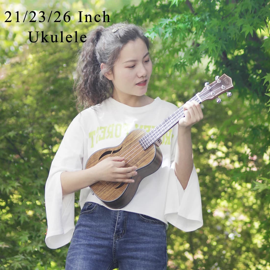 IRIN 21/23/26 Pollici Ukulele Mini Chitarra a Quattro Corde Noce Ukulele Pizzicato Strumento Musicale Principiante Pratica Professionale Uke