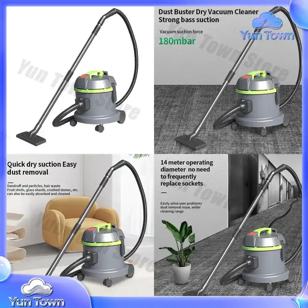 15L Electric 220V Vacuum Cleaner for Household Car Hotel Industrial Use High Suction Power Wet Dry Vacuum Cleaner for