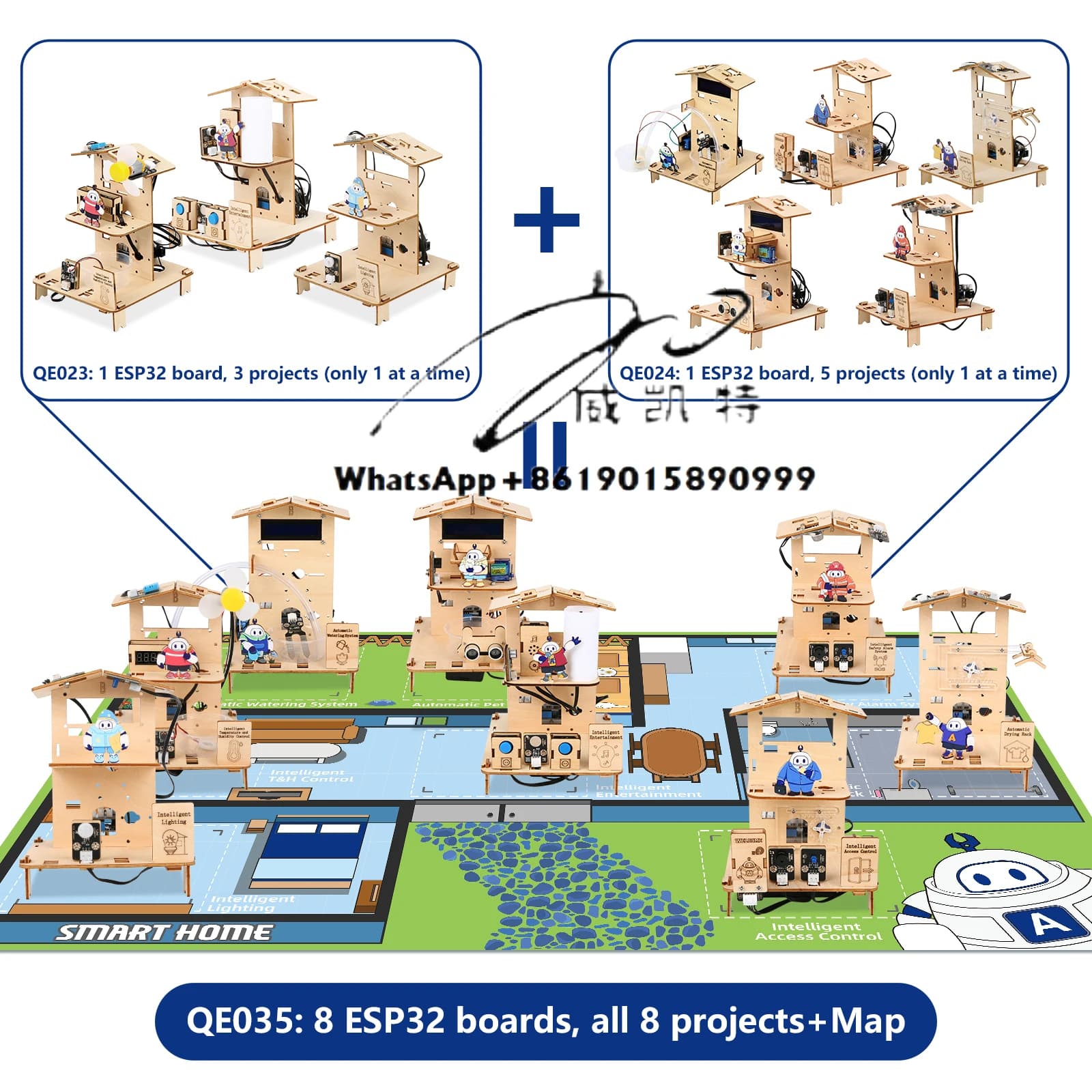 ACEBOTT ESP32 STEM School Smart Home Kit Soluzione educativa Serie con risorsa didattica per Arduino