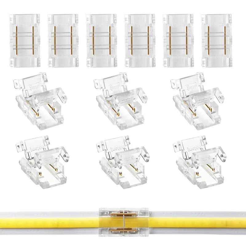 COB LED Strip to Strip connettori LED 5 8 10mm connessione estensione senza saldatura FCOB RGB CCT LED Strip Lights 2 3 4 Pin connettore