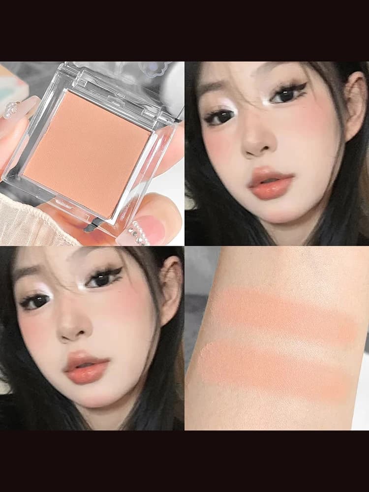 Hisyi Matte Monochrome Eyeshadow Palette Polvere illuminante naturale per un delicato contorno degli occhi che illumina