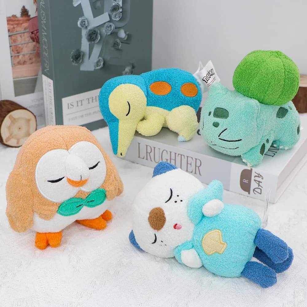 Pikachu Bulbasaur Oshawott Caterpie Gardevoir Oshawott Cyndaquil Peluche Cute Anime Farcito Del Fumetto Peluche Bambola Gfit 18-25 CM