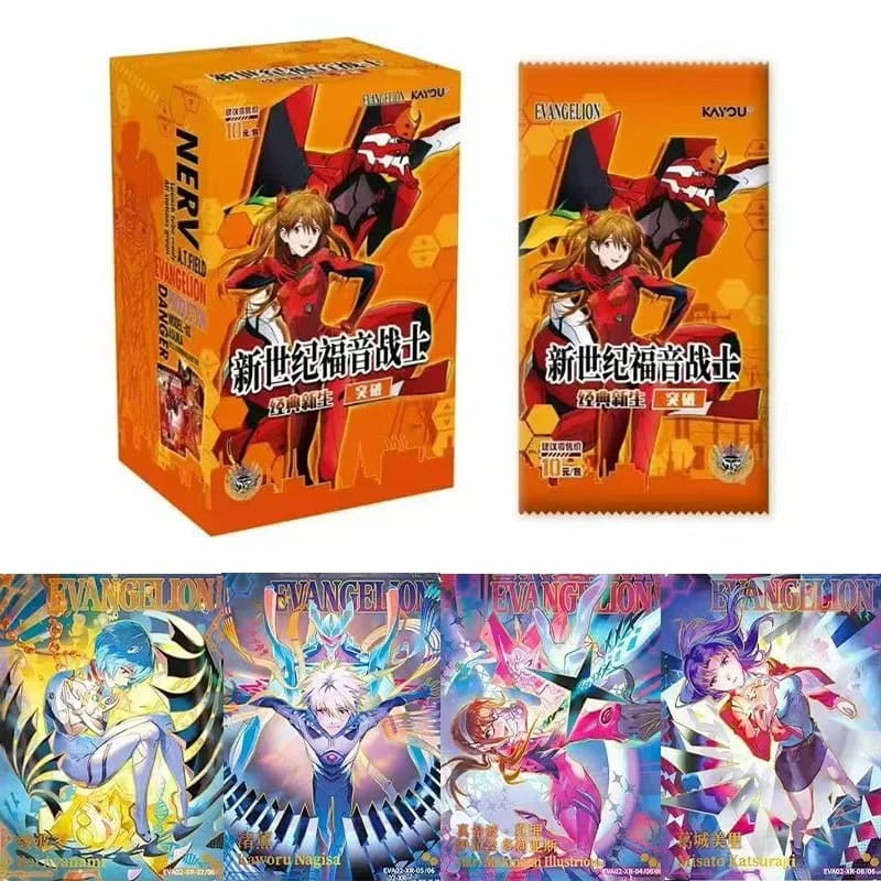 KAYOU Neon Genesis Evangelion Cards EVA Classic Rebirth Breakthrough Edizione Limitata Carte Collezionabili Anime Periferiche Regali
