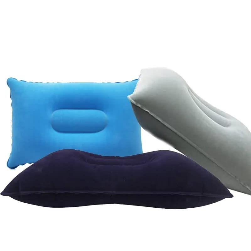 Cuscino d'aria gonfiabile pieghevole portatile viaggio all'aperto dormire campeggio collo in PVC barella schienale aereo comodo cuscino