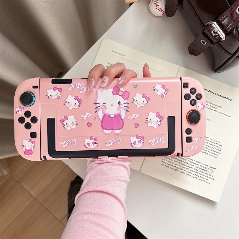 Custodia protettiva rigida Hello Kitty per Nintendo Switch2 Custodia protettiva antigraffio di tipo diviso per accessori Switch 2