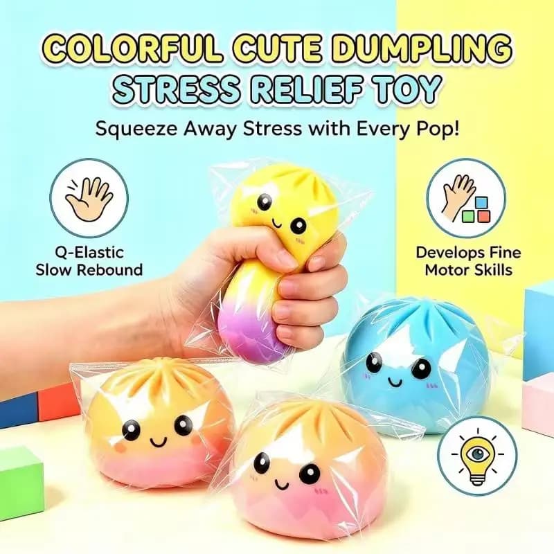 Novel and interesting steamed bread pinching toys, soft and cute giant steamed bread decompression balls, popular percussion toys in summer, and also suitable for cats and dogs to play. Slow rebound decompression toys, fun sensory toys