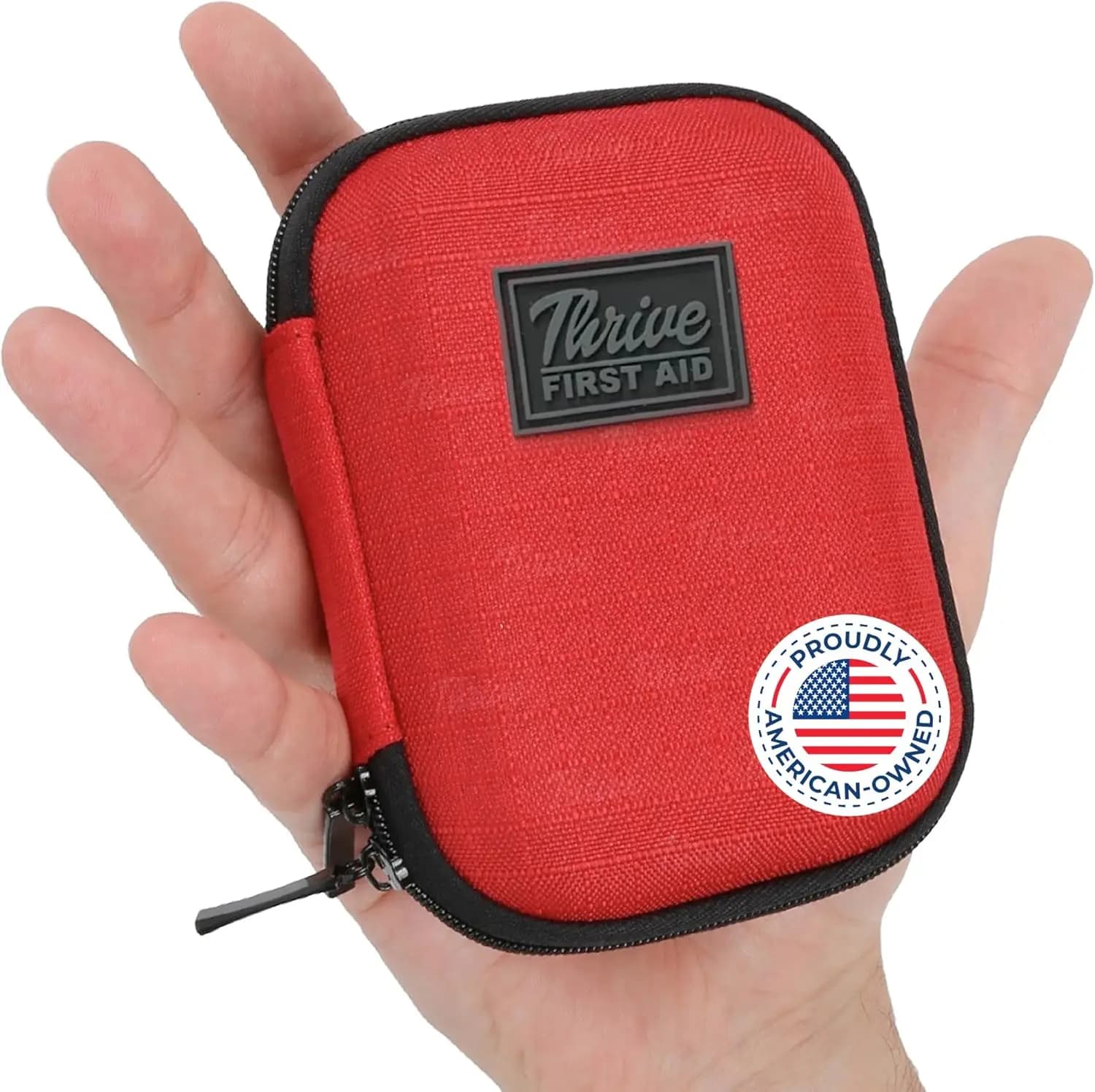 Kit di Pronto Soccorso Mini da 66 Pezzi - Essenziali Compatti da Viaggio, Borsa Impermeabile per Emergenze in Campeggio e Auto, Guscio Rosso