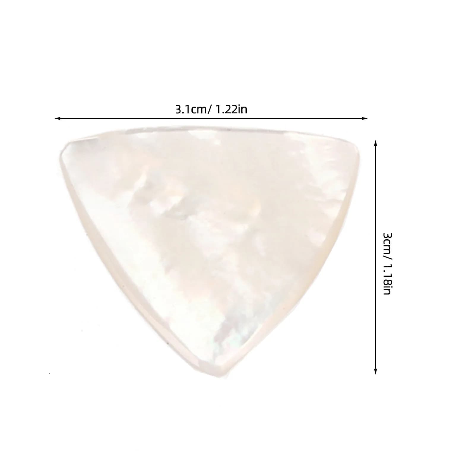 White Abalone Guitar Picks Natural Shell Smooth Texture Crisp Bright Sound for Acoustic Electric Guitar Bass Accessories