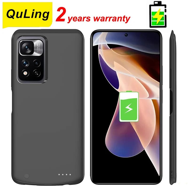 Custodia Powerbank da 10000 mAh per Xiaomi Redmi Note 11 Pro + Plus Note11 5G Custodie per caricabatteria Cover di alimentazione per Redmi Note 11 Pro