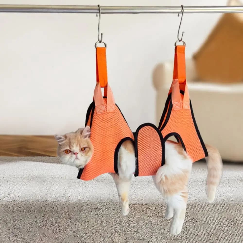 Anti Scratch Dog Grooming Hammock Hanging Adjustable Cat Bathing Bag Breathable Bite Restraint Cat Beauty Hanging Pet Grooming