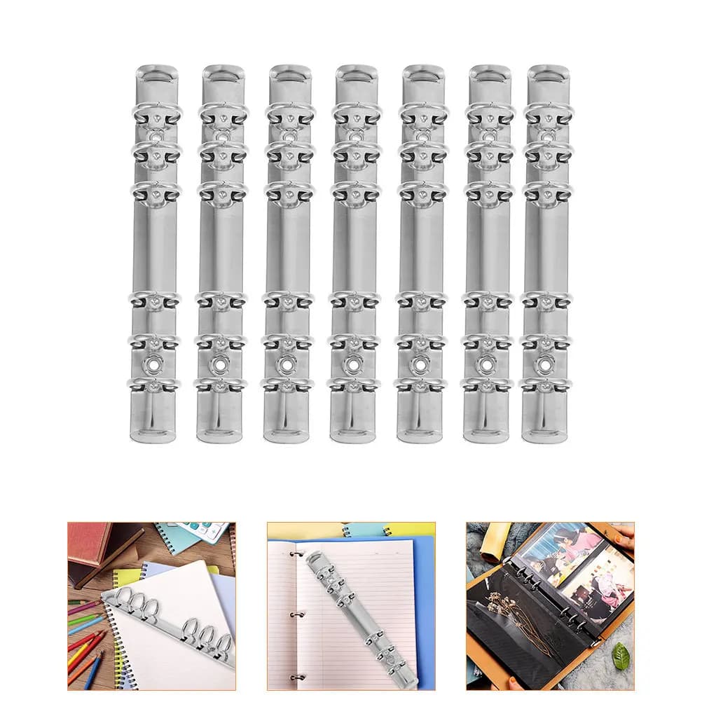 Set di 7 Anelli Metallici A6 per Raccoglitori a Fogli Mobili, Meccanismi a 6 Anelli, Inserti di Ricambio per Quaderni, Agende, Scrapbook e Inserti per Dorso Raccoglitore