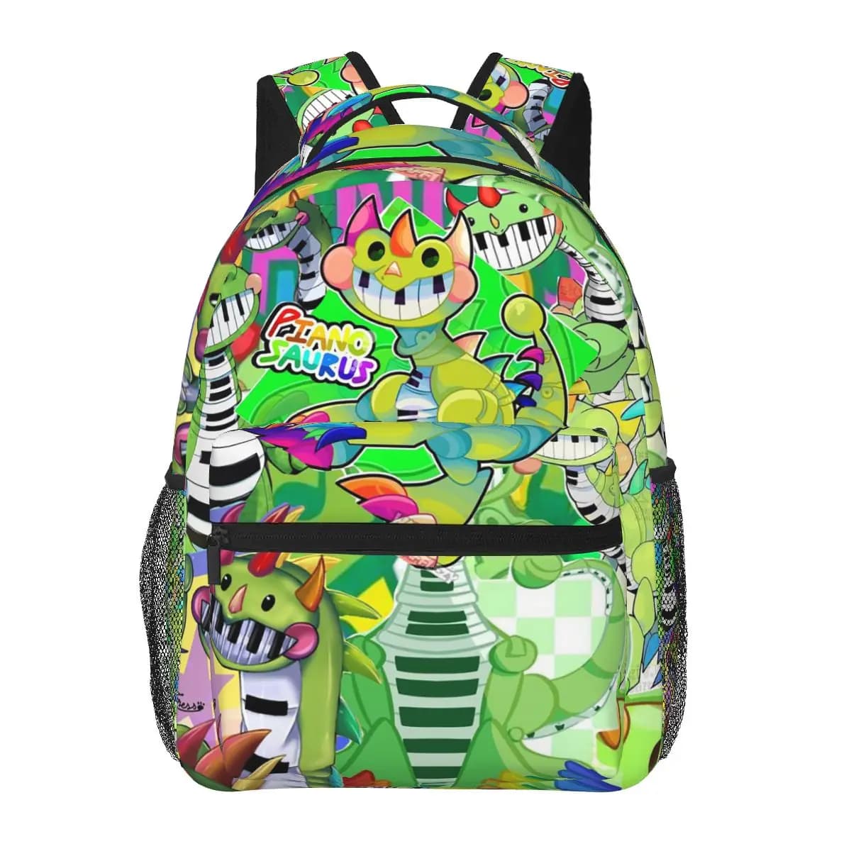 Doey Doughman Horror Pianosaurus Zaino per studenti Borsa da scuola Zaino da viaggio per escursioni per ragazzi e ragazze Borsa da viaggio alla moda Borse a tracolla