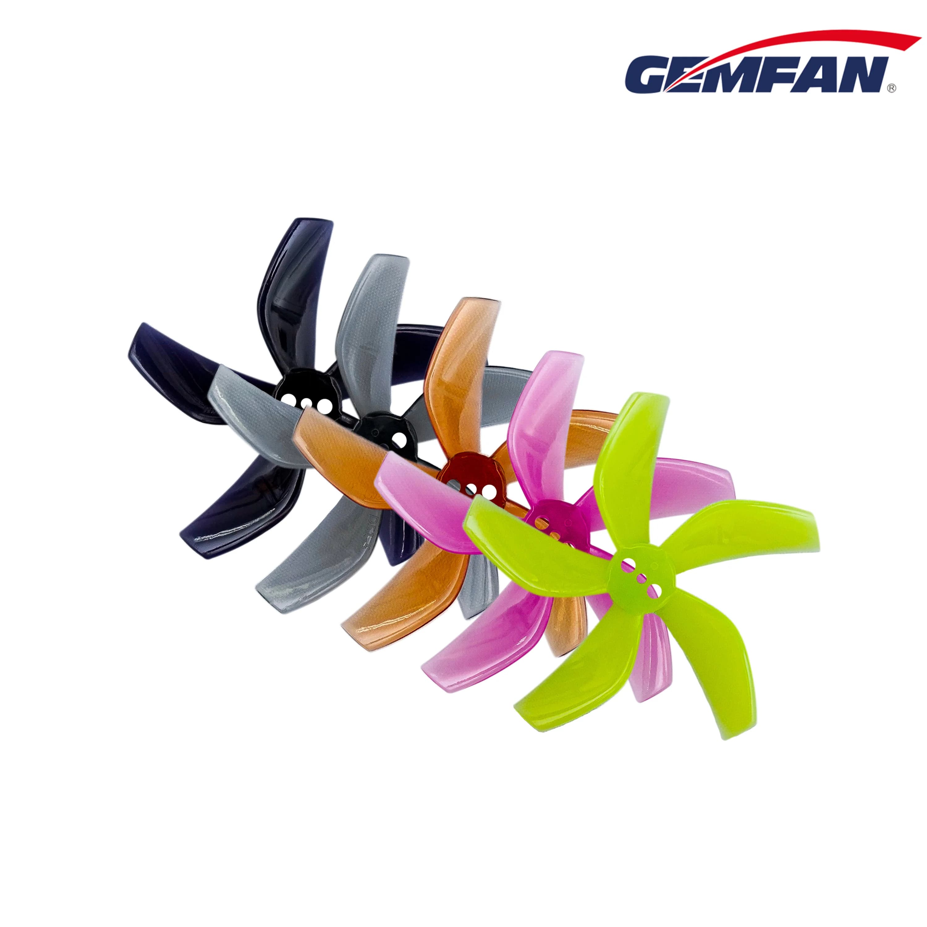 4 pairs/8 pieces Gemfan D51-5 Cinewhoop props 2 inches 51mm helix 5 blade PC for RC FPV Racing Tinywhoop Cineop channeled Dronewhoop