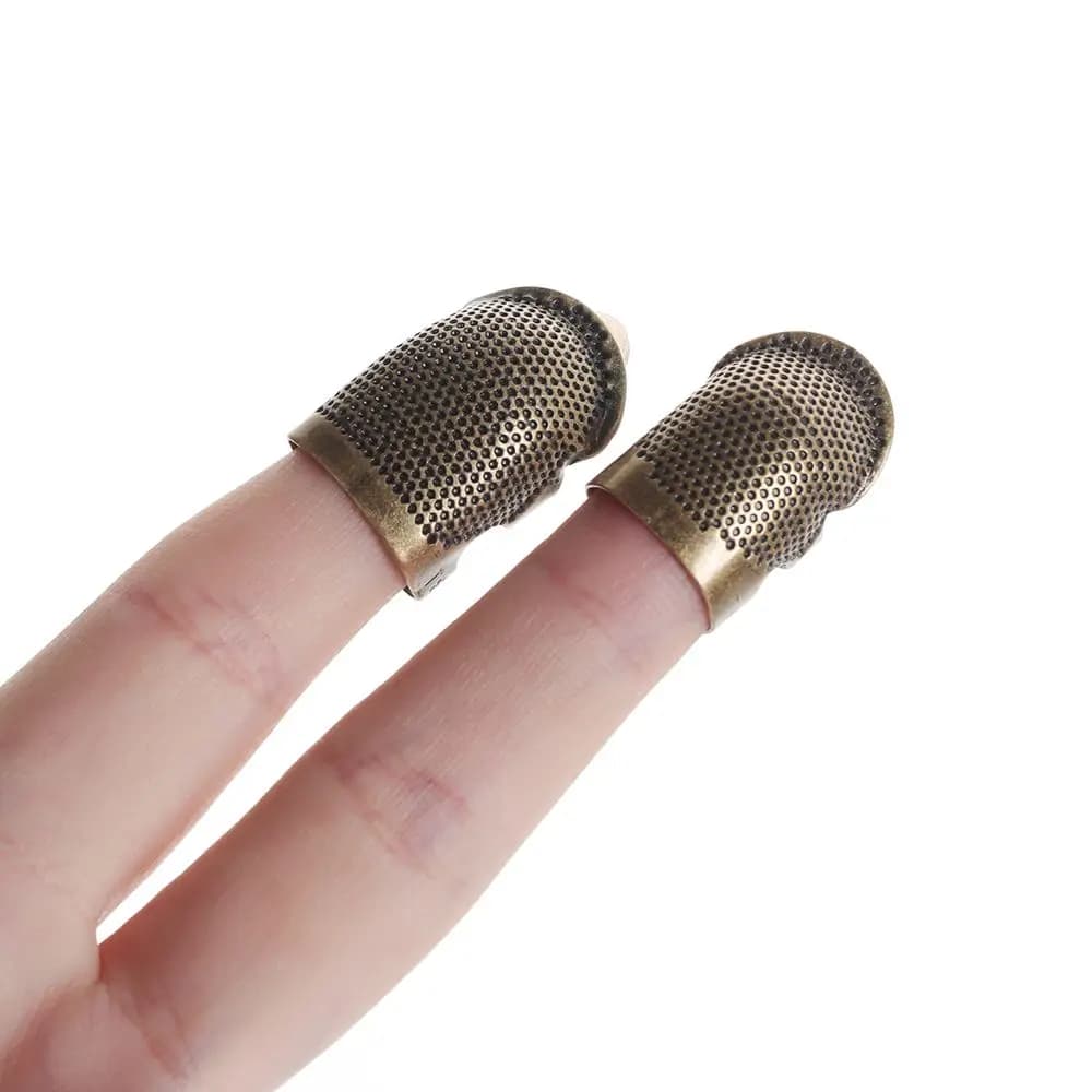 Stitching Tools Vintage Gold Handworking Antique Ring Needle Thimble Finger Protector Metal