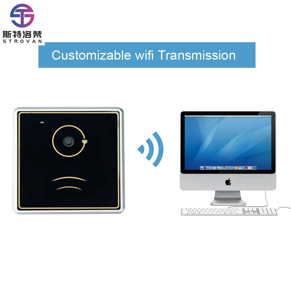 Lettore di Carte NFC QR e Scanner di Codici a Barre Impermeabile e Antipolvere con RS232 RS485 Weigand 26 34 per Controllo Accessi