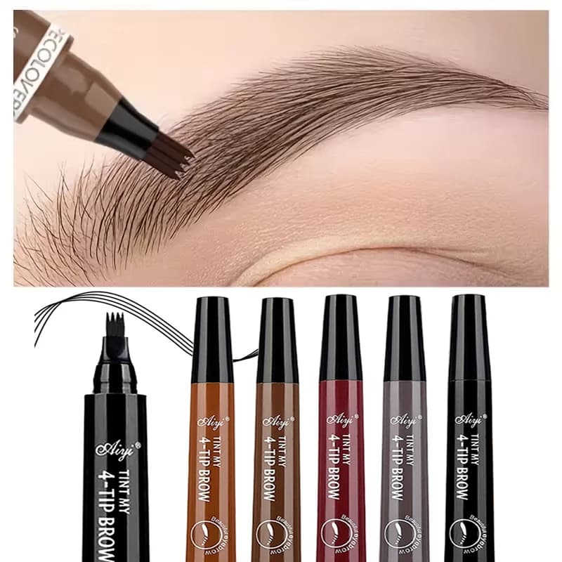 4 Fork Microblading Eyebrow Pencil Waterproof Eyebrow Grip Long Life Eyebrow Makeup Five Colors