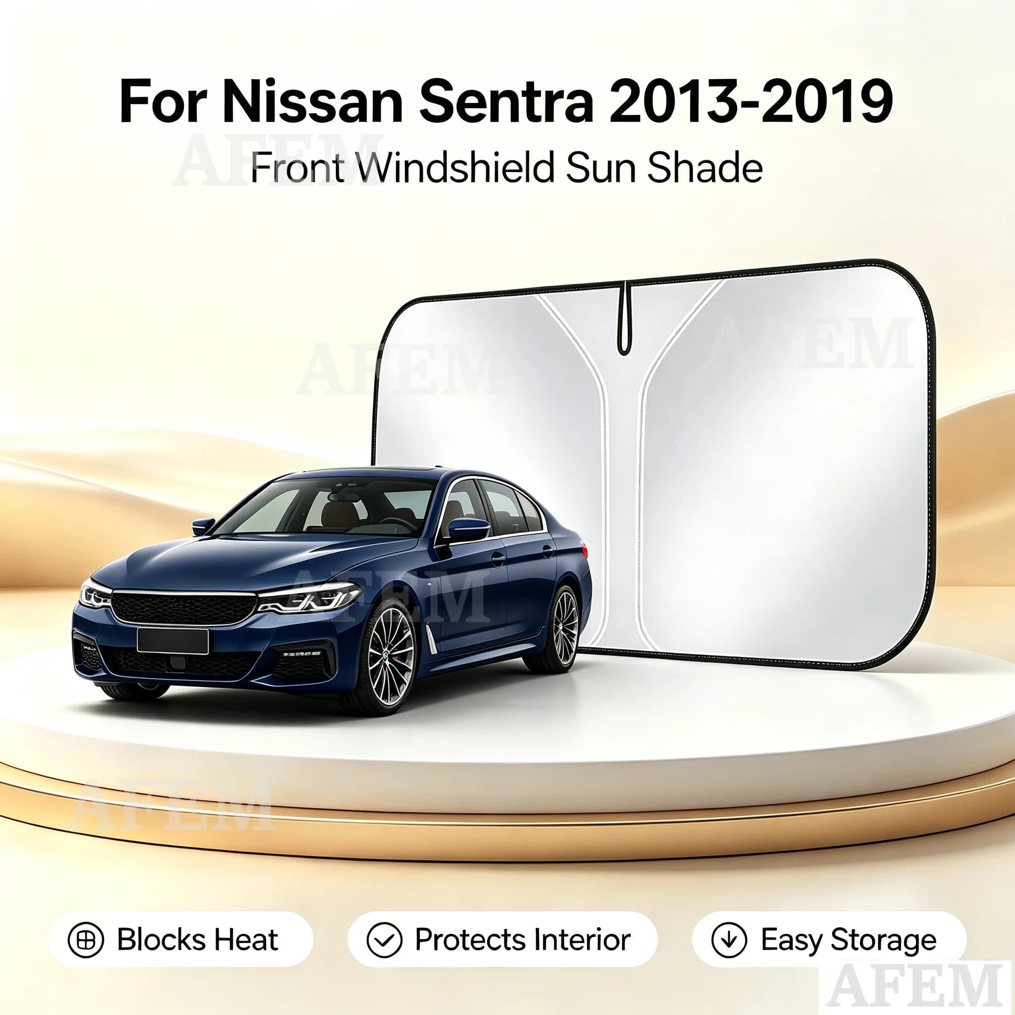 For Nissan Sentra 2013 2014 2015 2016-2019 Car Foldable Car Sun Visor Front Windshield Sunshade Heat Insulation Accessories