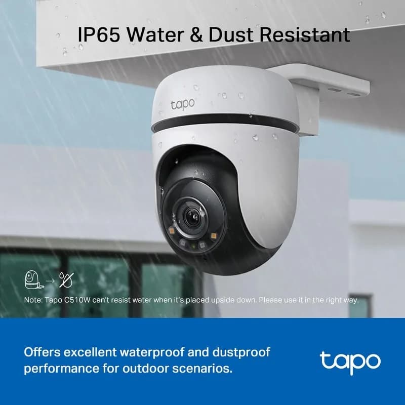 Telecamera Wi-Fi di sicurezza Pan/Tilt cablata da esterno 2K, 360 ° Visualizza, tracciamento del movimento, funziona con Alexa e Google Home, visione notturna a colori