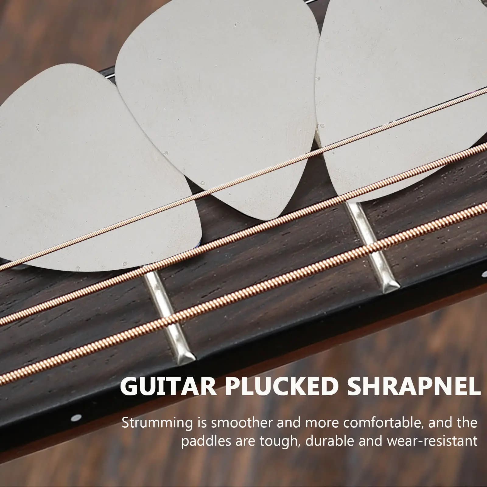 10 Pezzi Plettri per Chitarra in Acciaio Inossidabile Leggeri Resistenti all'Usura Protezioni per Dita Portatili di Lunga Durata Strumento Musicale