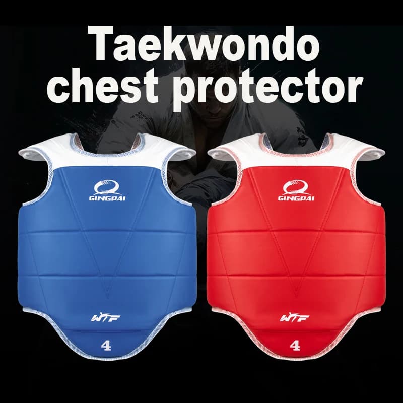 Tradizionale Taekwondo Pettorina Bambini Uomini Donne Studente Rosso Blu Karate Tae Kwon Do Protezioni WTF Approvato Gilet Fornitori TKD