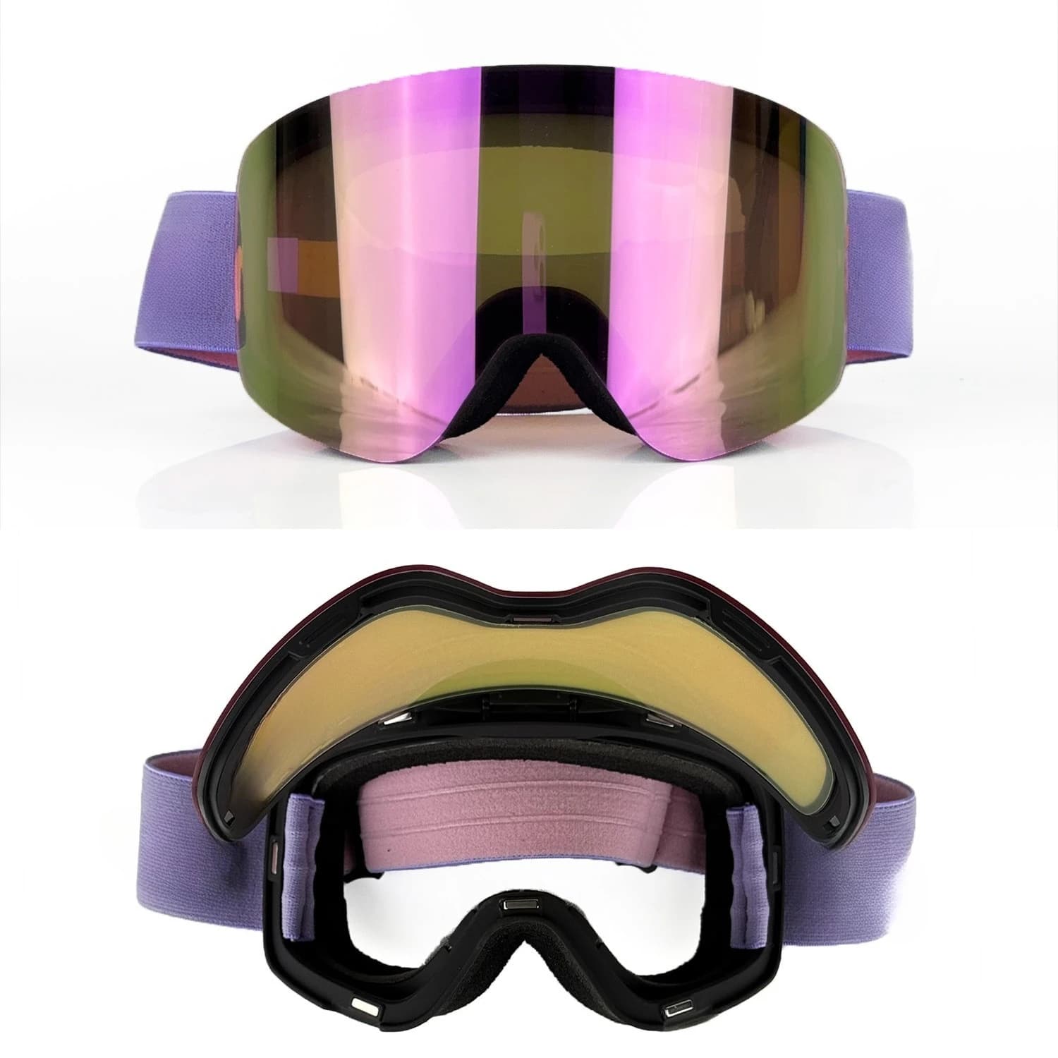 NUOVI occhiali da sci antiappannamento ribaltabili a doppio strato, occhiali protettivi unisex antivento per motoslitta, occhiali da snowboard per sport all'aria aperta