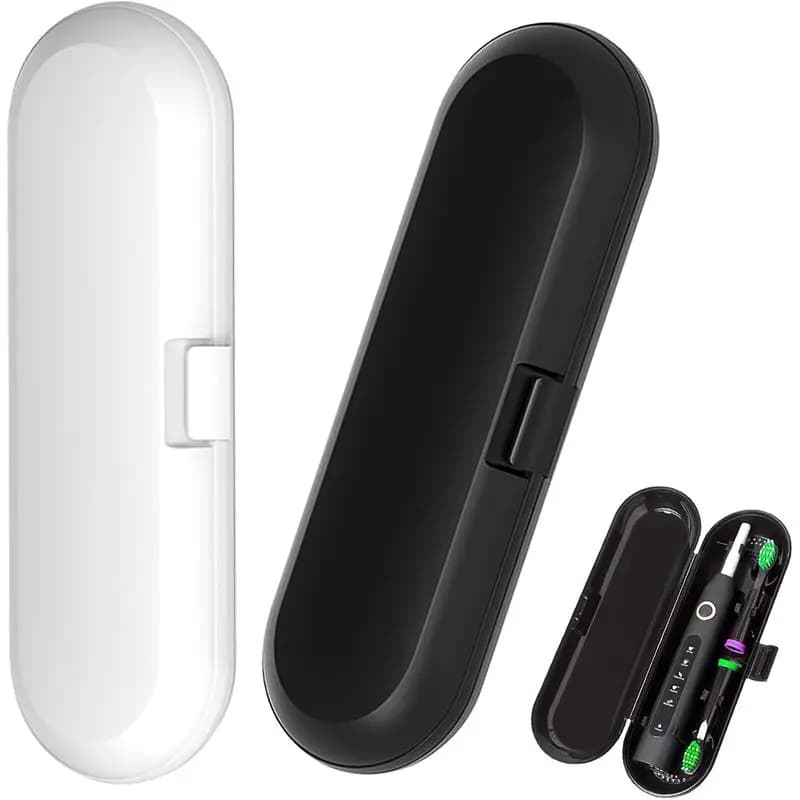 Universal Electric Toothbrush Travel Case, 2 Pieces Plastic Travel Toothbrush Case Electric Toothbrush Case Container, H