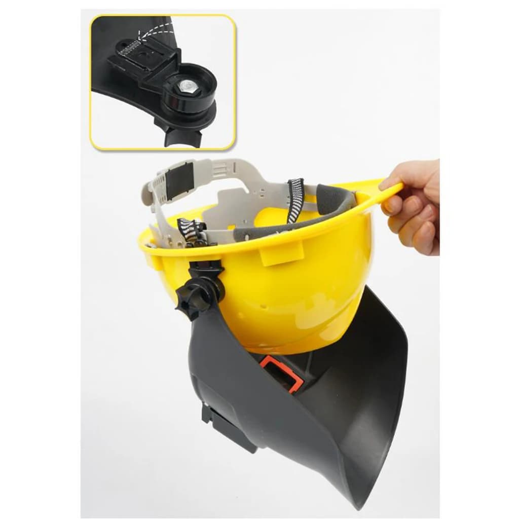 Maschera per Saldatura con Lente Ribaltabile, Casco Protettivo Antiurto e Anticalore, Attrezzatura Protettiva per Saldatori