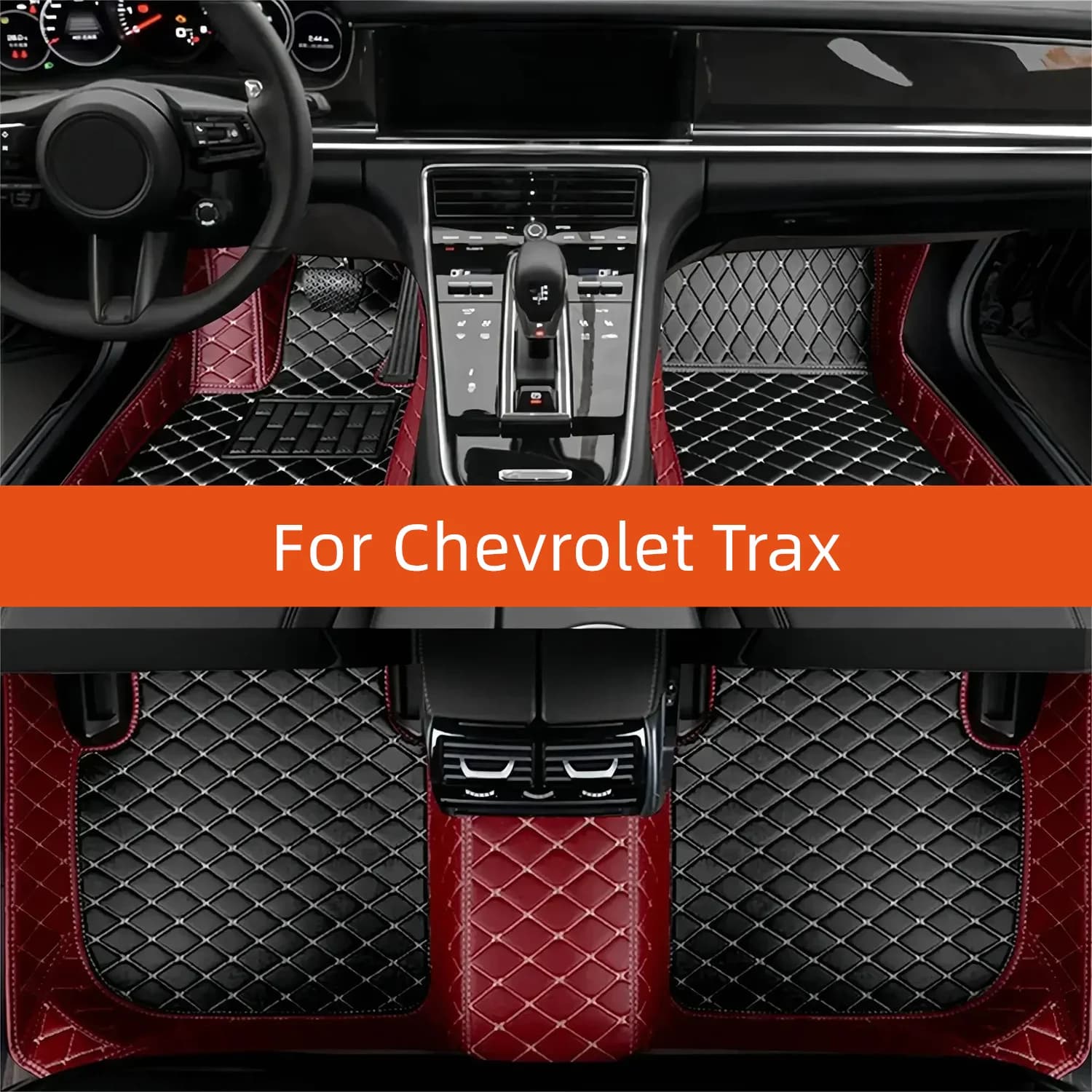 Tappetino per auto in pelle personalizzato per Chevrolet Trax 2024 2025 2026 2027 Tappetino per auto multicolore Accessori interni