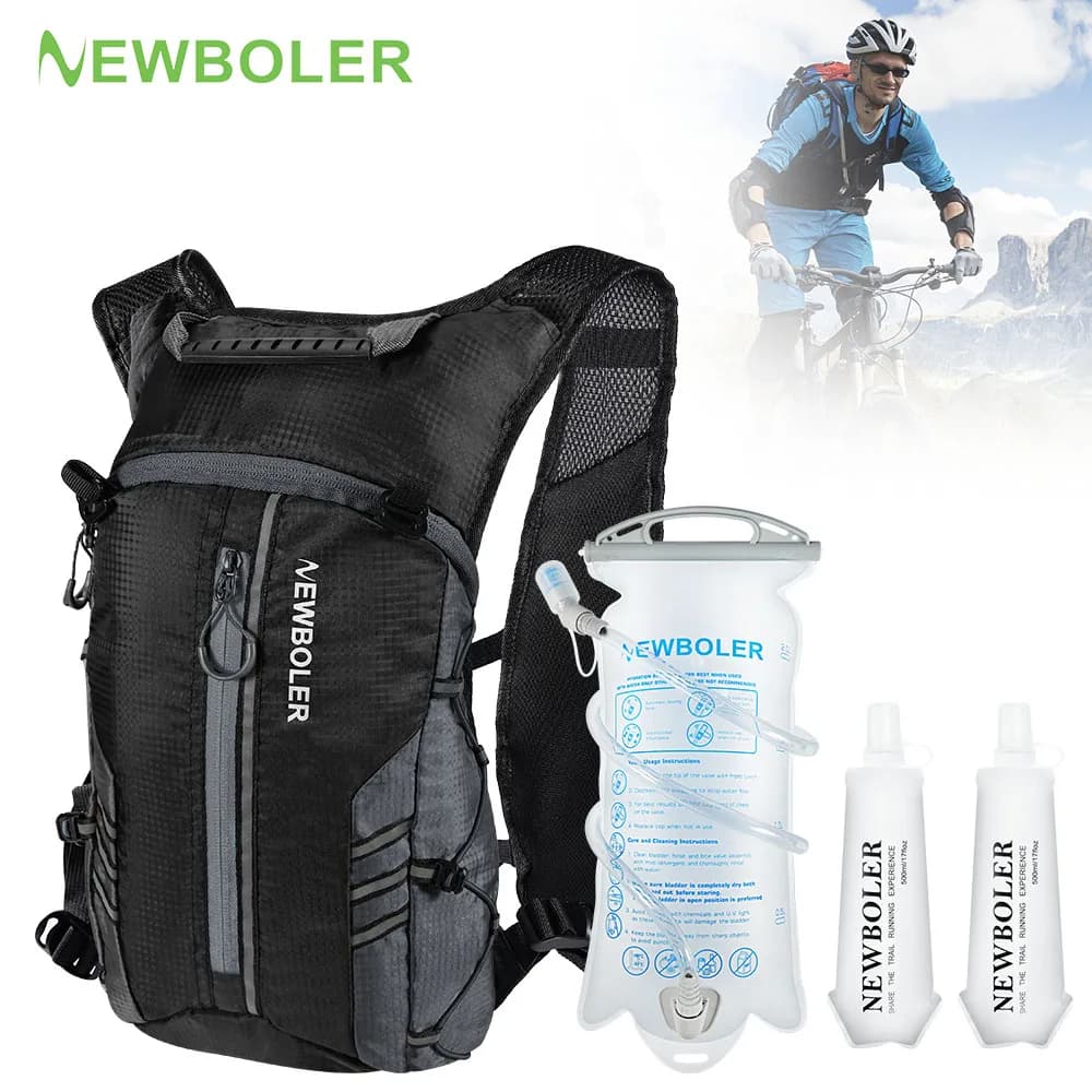 Running backpack vest with water bottle hydration bag, light bicycle ride, jogging, marathon, riding, hiking bag