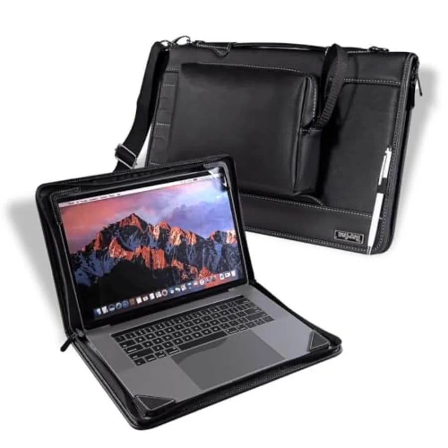 Custodia Protettiva Rigida per Laptop da 15.6 Pollici Compatibile con Dell HP Lenovo ASUS ACER Samsung - Borsa da Trasporto con Supporto Integrato