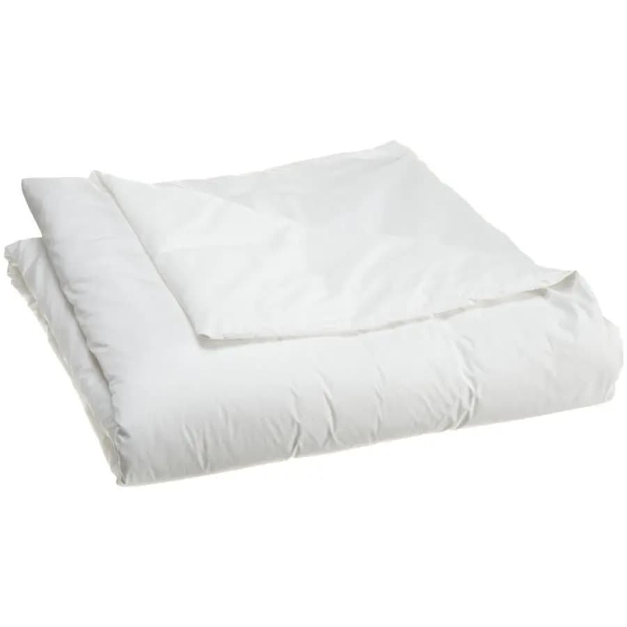 Copripiumino Premium 100% Cotone, Misura Full Queen 86 x 86, Bianco, Traspirante, 300 Fili, Ipoallergenico, con Cerniera