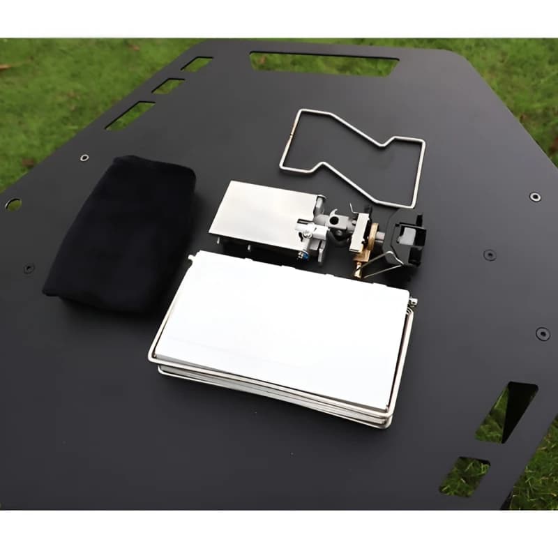 Portable camping stove - Foldable gas cooker for outdoor picnic High-performance cassette burner for excursions and barbecue |