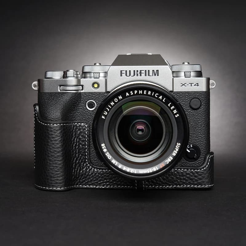 Per Fujifilm XT4 X-T4 fotocamera in vera pelle di vacchetta borsa corpo scatola custodia custodia protettiva scatola Base con porta di apertura della batteria
