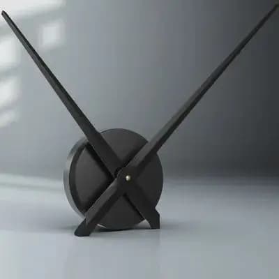 Lancette per Orologio a Punto Croce, Nere, Grandi, 3D, Fai da Te, per Orologi da Parete, Accessori per Meccanismo Orologio al Quarzo, Silenziose, a Scansione, per Decorazioni Domestiche