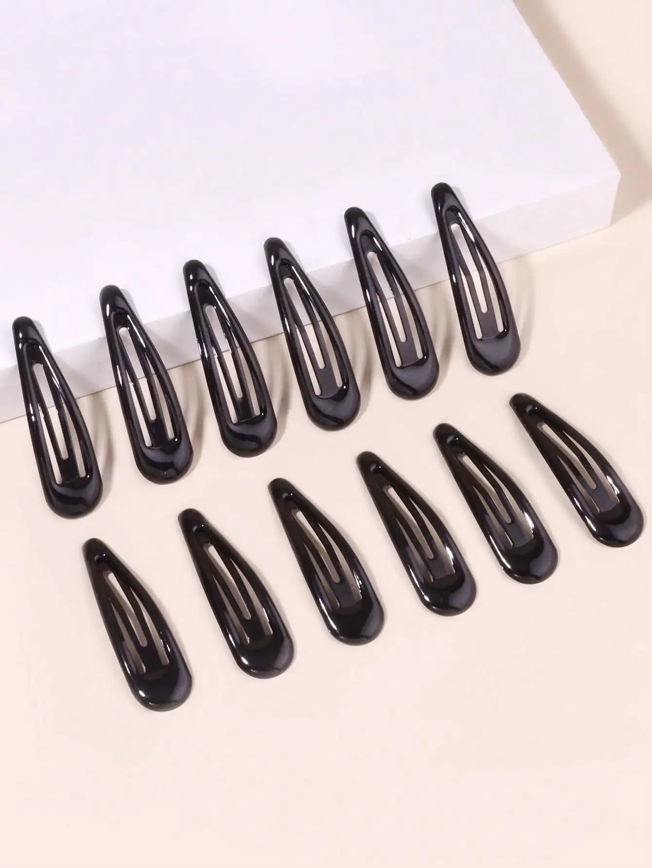 12pcs Water Drop Shaped Hair Clips, Suitable For Hairstyling, Daily Use Or Party/Event Styling, Claw Clips, Hair Claws, Hair Slide, Hair Barrettes, Hair Accessories, Head Accessories, Hairpin