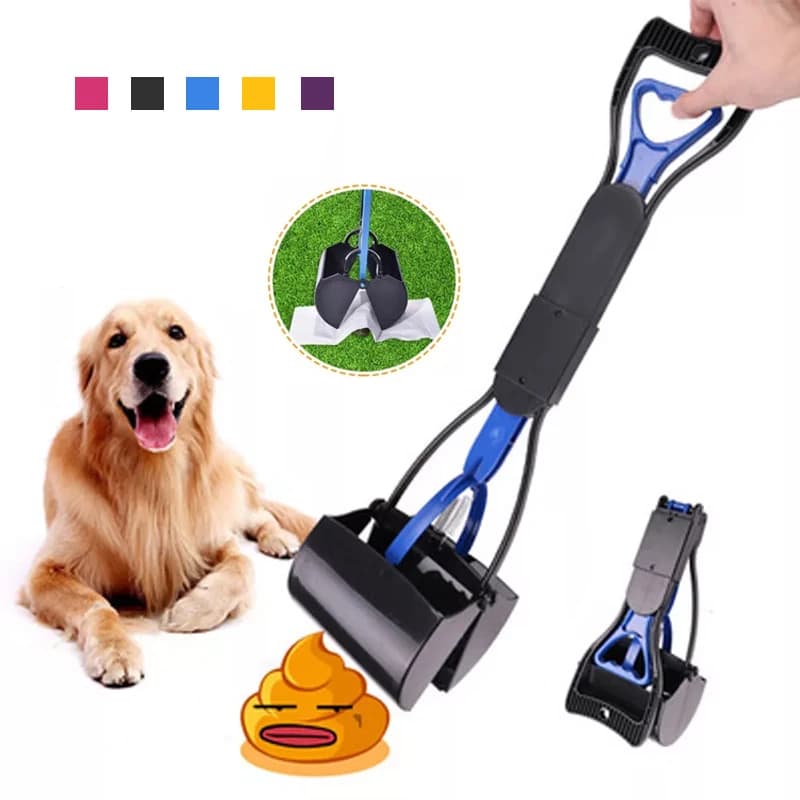 Pet Pooper Scooper Cani Merda Clip Manico lungo Mascella Cacca Scoop Outdoor Feces per animali Cleaner Picker Collettore di escrementi Strumenti puliti
