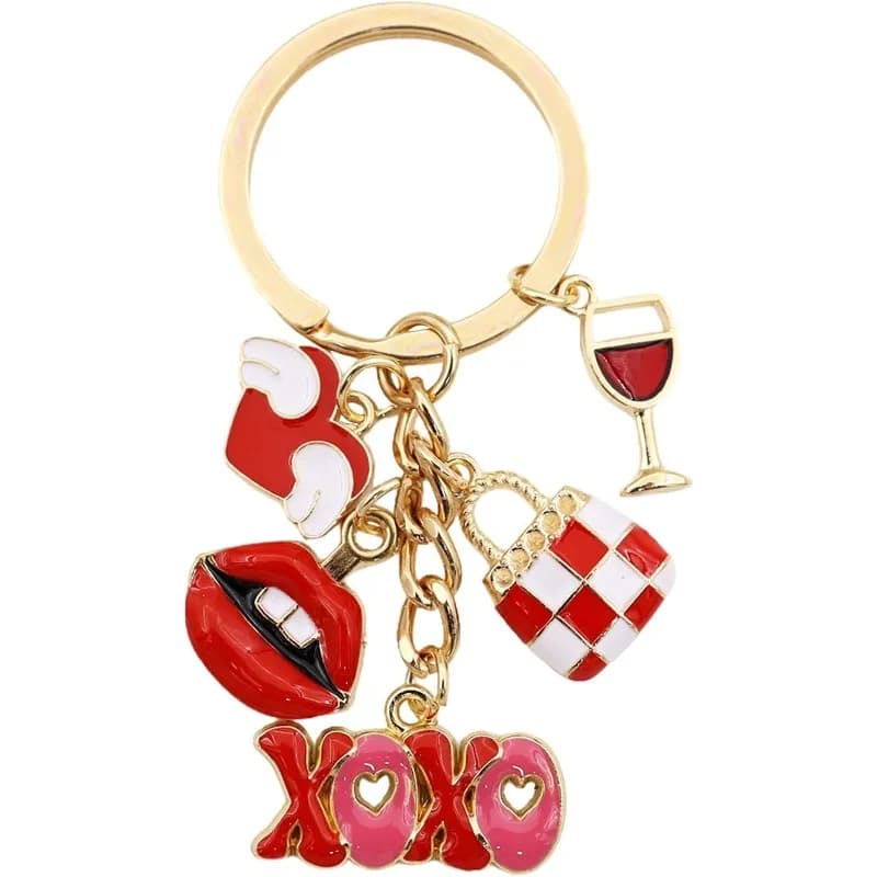TTYY Heart Keychain for Women Red Pink Love Keychains for Handbag Charms Backpack Car Keyring Adorable Gift for Her