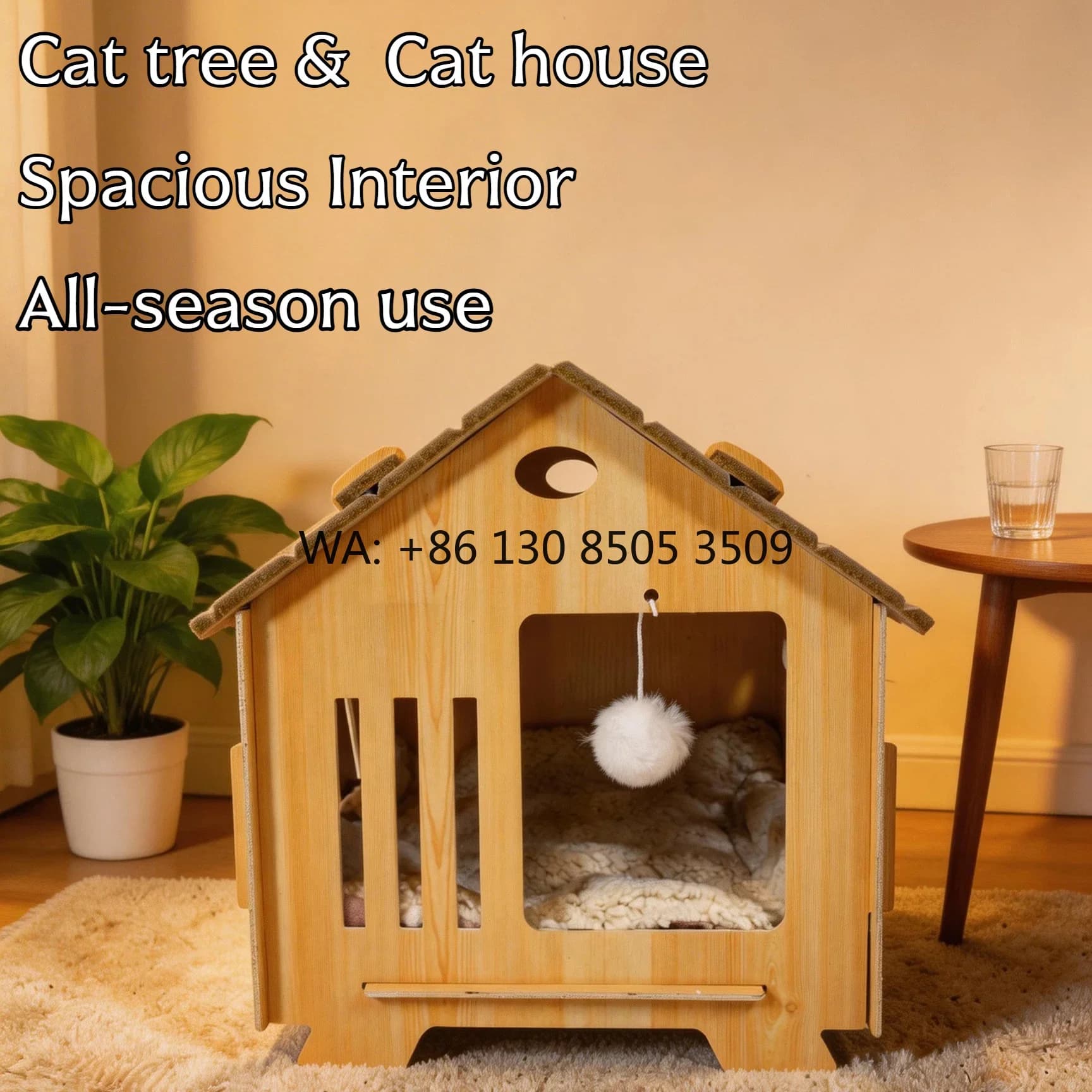 Modern Design Cat Tree Wholesale Durable Hot Sell Cat House Multi-Layer Board Felt Roof Cat Tower Original Classic Large Space