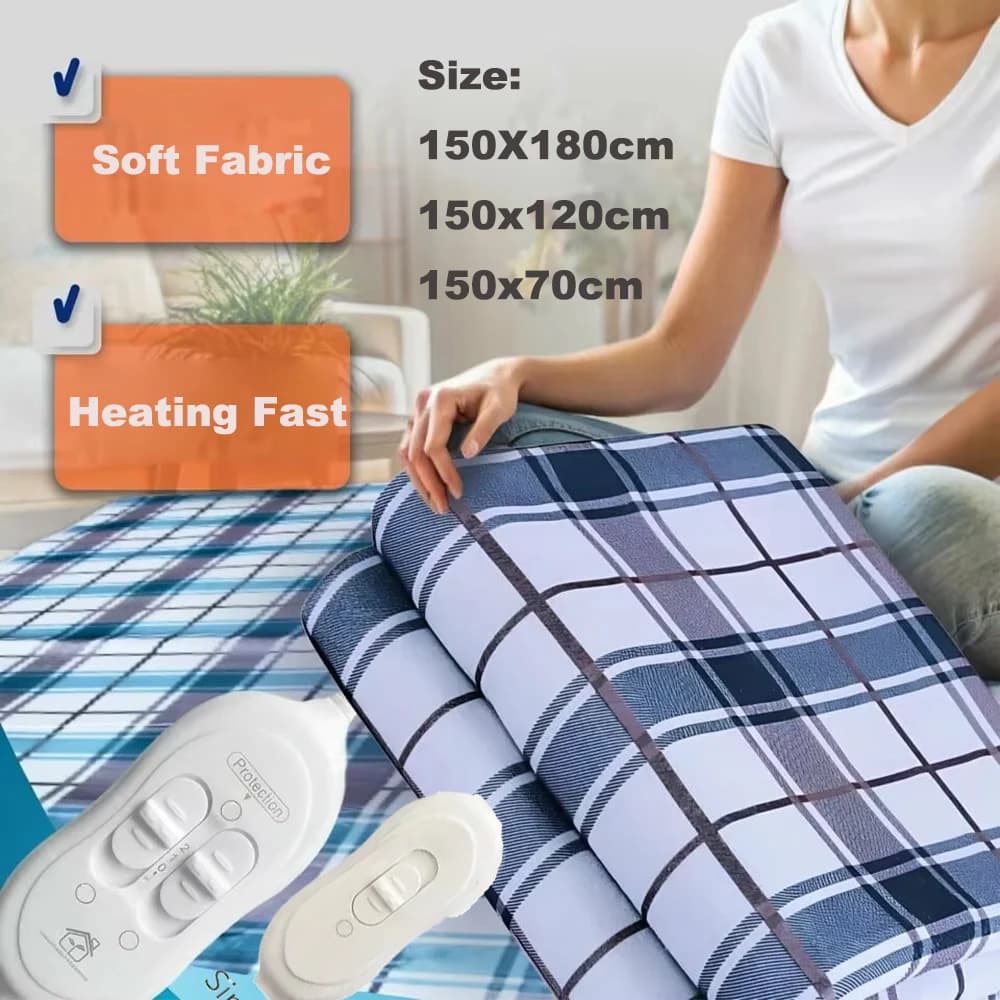 Coperta elettrica 220V Coperta termica elettrica Tappetino riscaldante Letto matrimoniale Letto singolo Coperta riscaldante termica Tappetino riscaldante elettrico