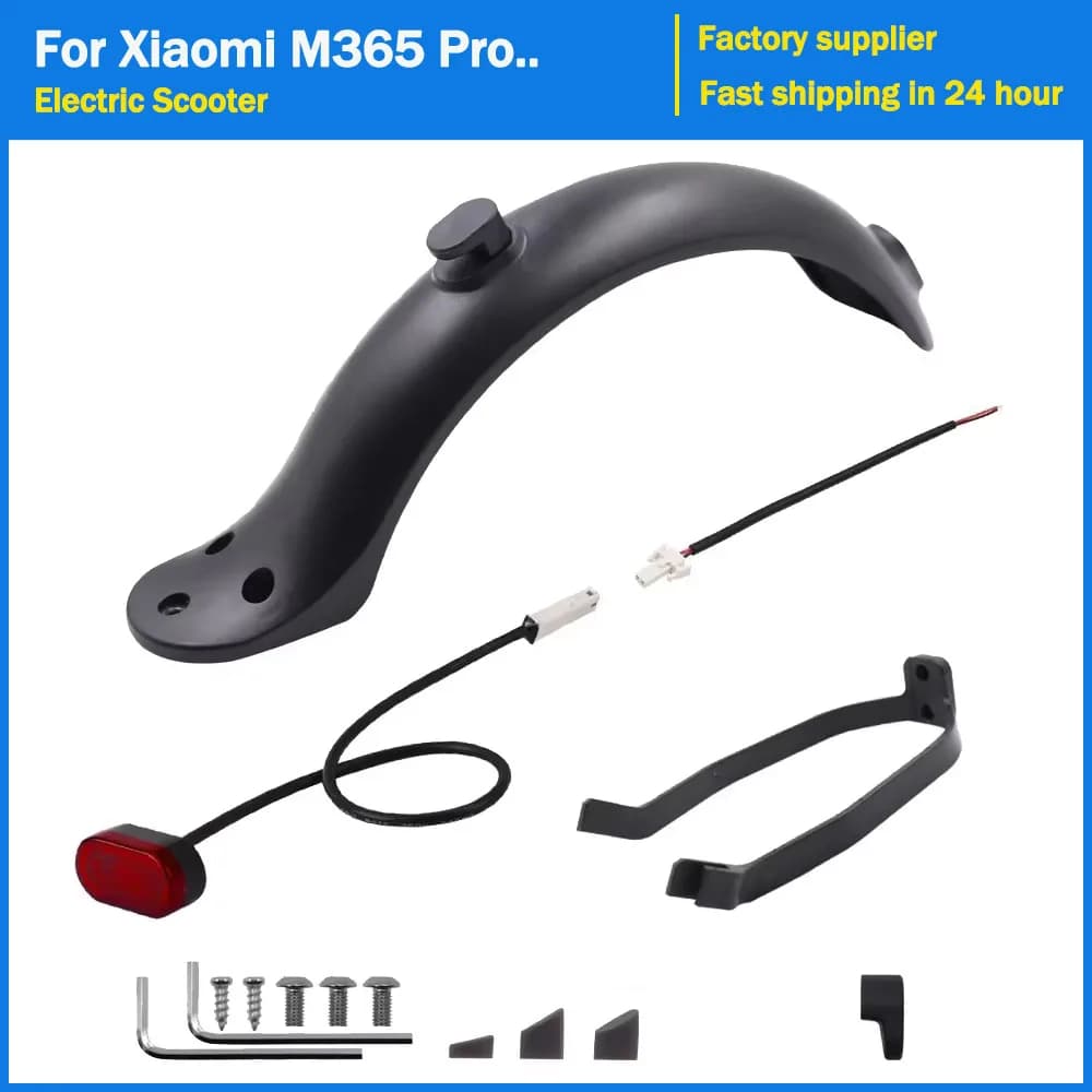 Parafango posteriore per Xiaomi M365 Pro Scooter elettrico Breve coda d'anatra Ala posteriore Fanale posteriore per Mijia Mi 3 1S Parafango posteriore Accessori
