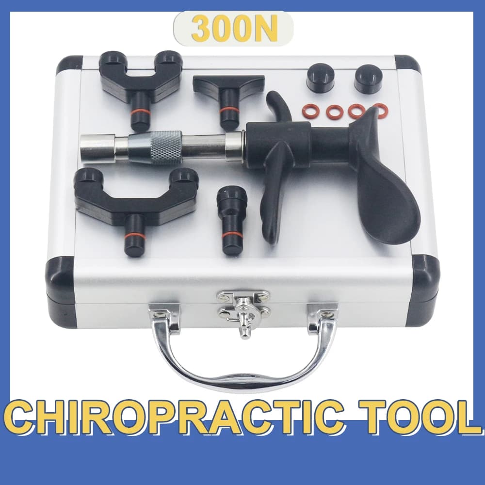 Chiropractic adjustment tool 300N Spine Column 4-head therapy Adjusts the vertebration Massage tool Manual chiropractic gun