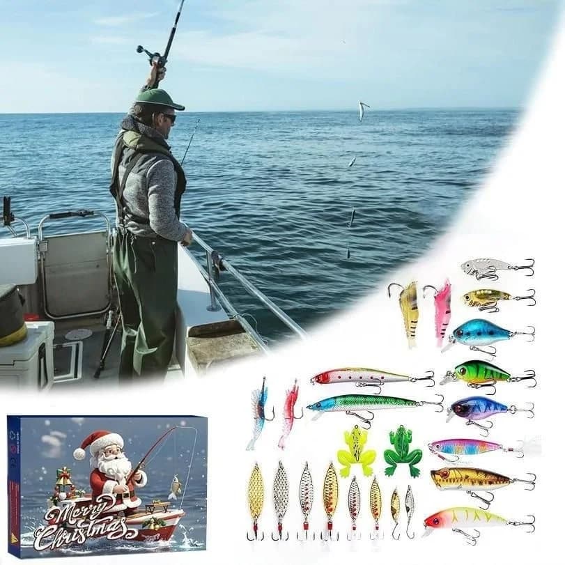 24 pezzi esca da pesca scatola cieca esche da pesca scatola di attrezzatura scatola misteriosa esca scatola da pesca esca da pesca kit di attrezzi regalo per il festival