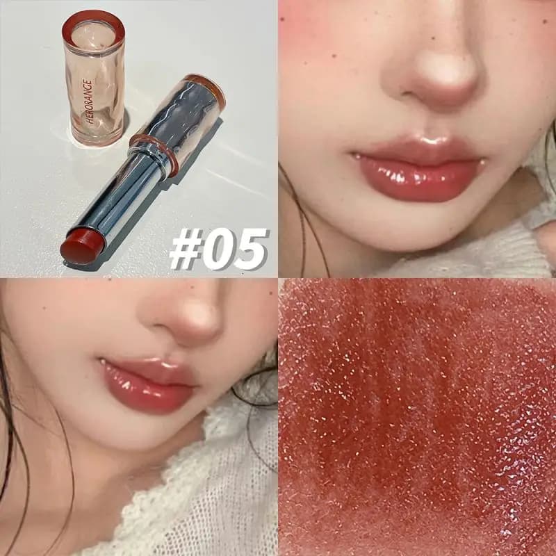 HERORANGE delicate and beautiful, mirror light lipstick, light makeup, lip gloss, long-lasting moisturizing without fading