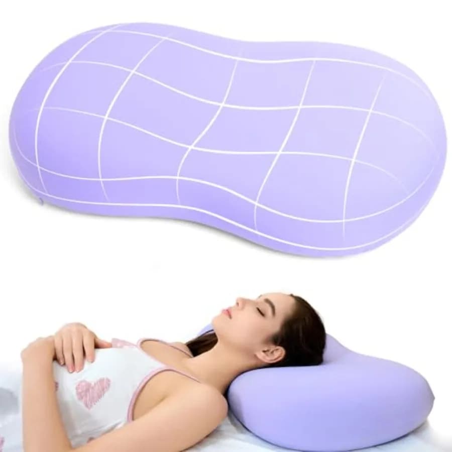 Cuscini in Memory Foam - Cuscini Cervicali per Alleviare il Dolore, Contorno Ergonomico per Chi Dorme su un Fianco, Schiena o Stomaco