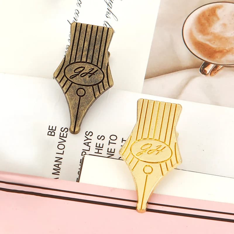 2PCS Clip per raccoglitori con pennino in metallo Clip per raccoglitori per banconote Foldback Note File per lettere Clip per carta Rilegatura Clip di fissaggio Cancelleria