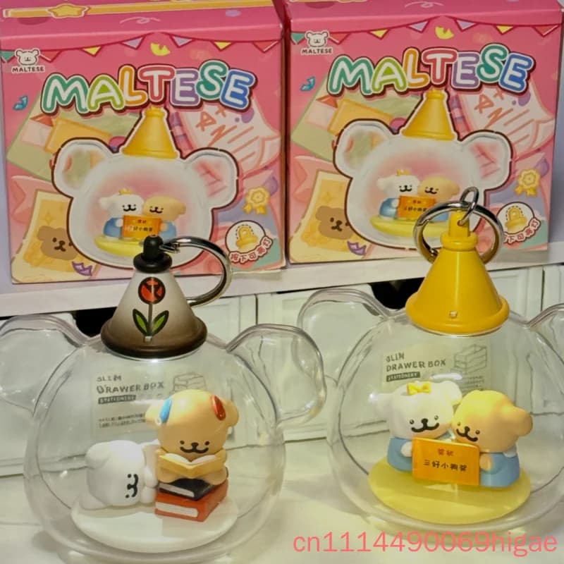 Genuine Funism Maltese Line Puppy Blind Box Room Desktop Decoration Anime Figures Ornaments Festival Gift Toy Series Mystery Box
